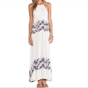 Free people white dress with flowered details